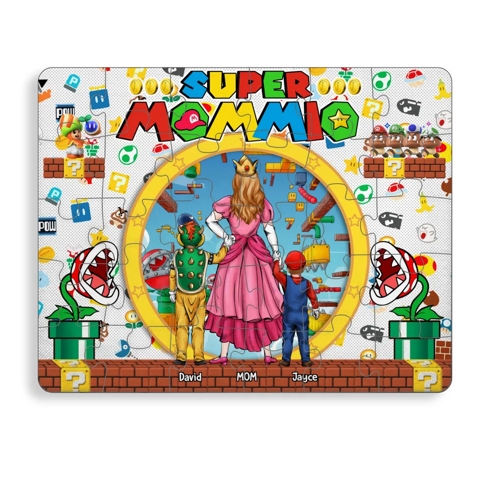Personalized Super Mommio Puzzle Gift for Mom - Fun Family Activity