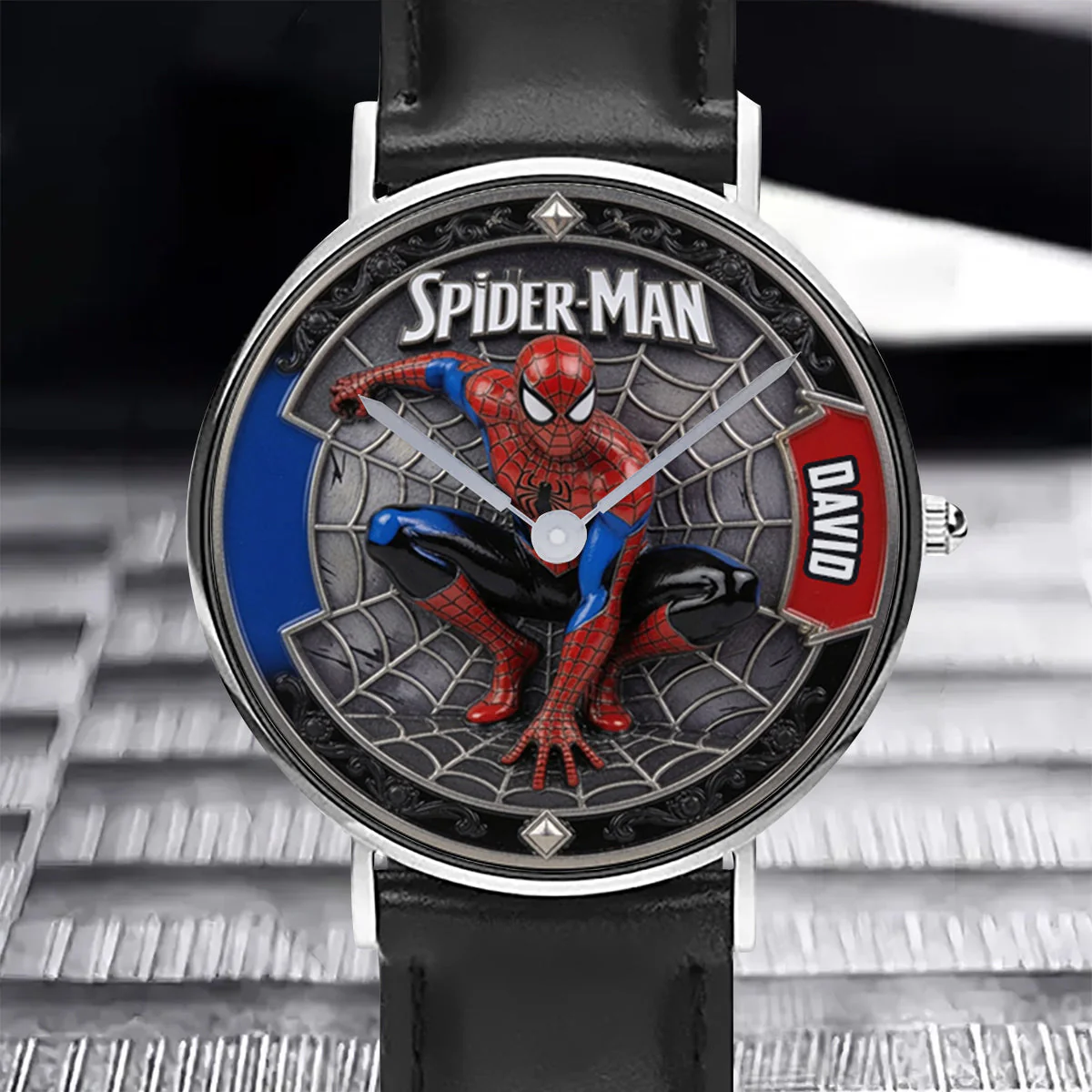 Personalized Spider-Man Hand Watch Custom Gift for Him