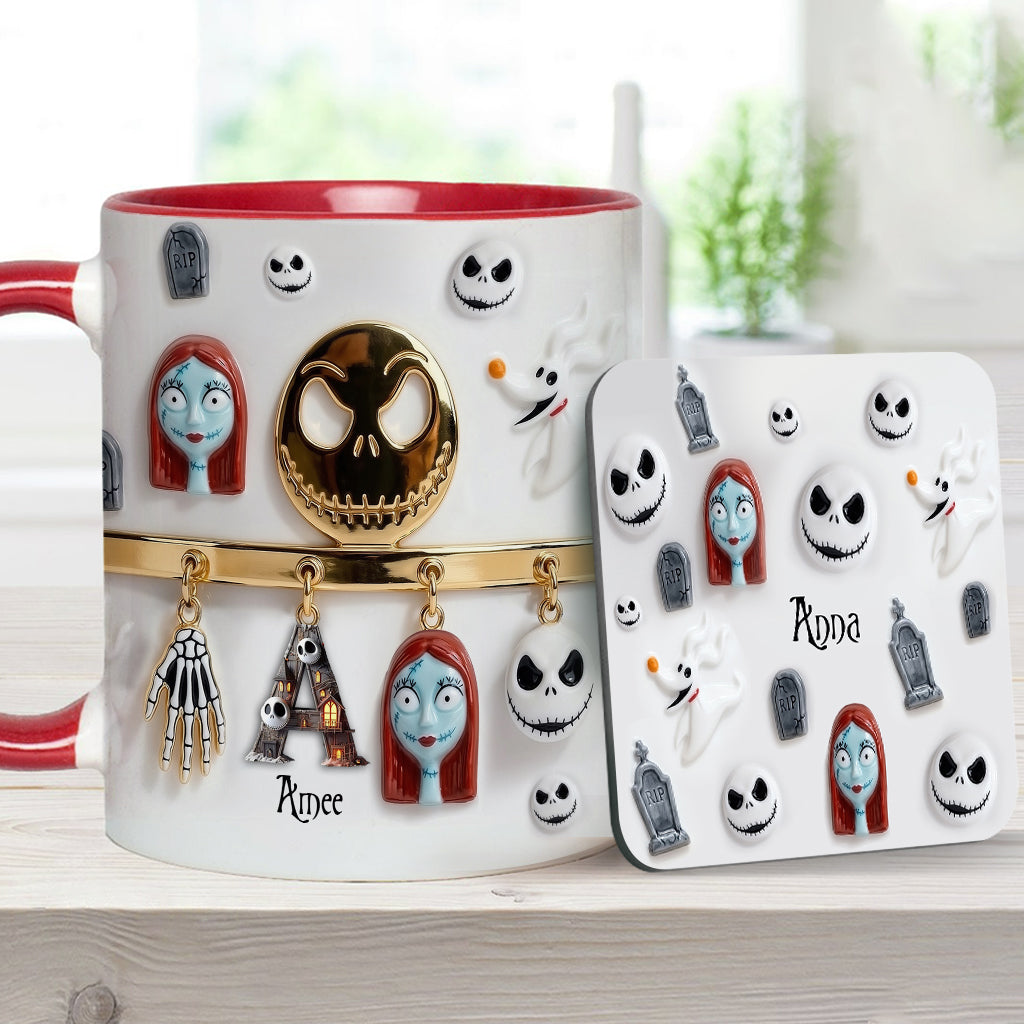 Personalized Spooky Character Mug Custom Name Gift for Movie Fans