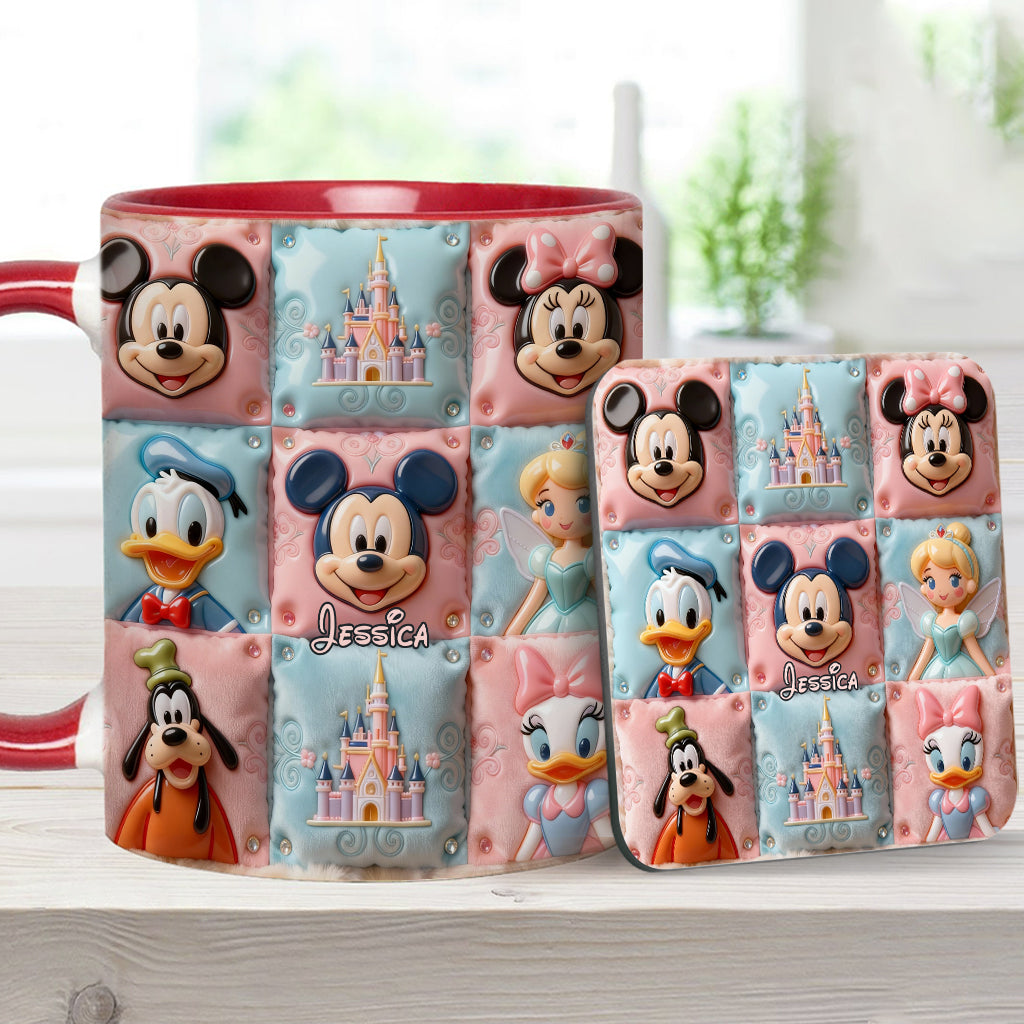 Personalized Disney-Themed Accent Mug Custom Name Gift for Kids & Family