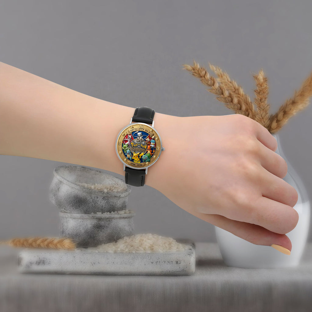 Personalized Gotta Catch 'Em All Watch Gift for Movie Fans