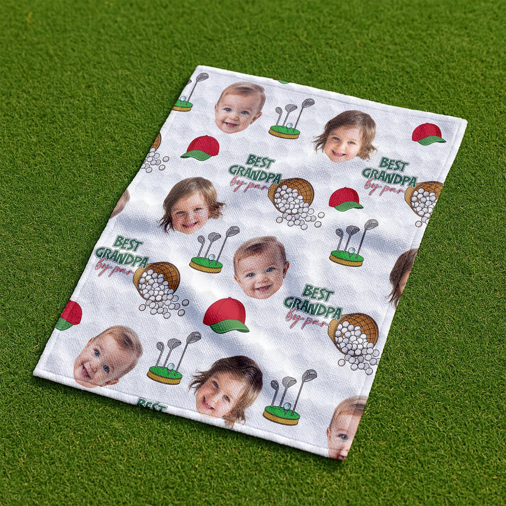 Personalized Funny Golf Towel Custom Photo Gift for Grandpa