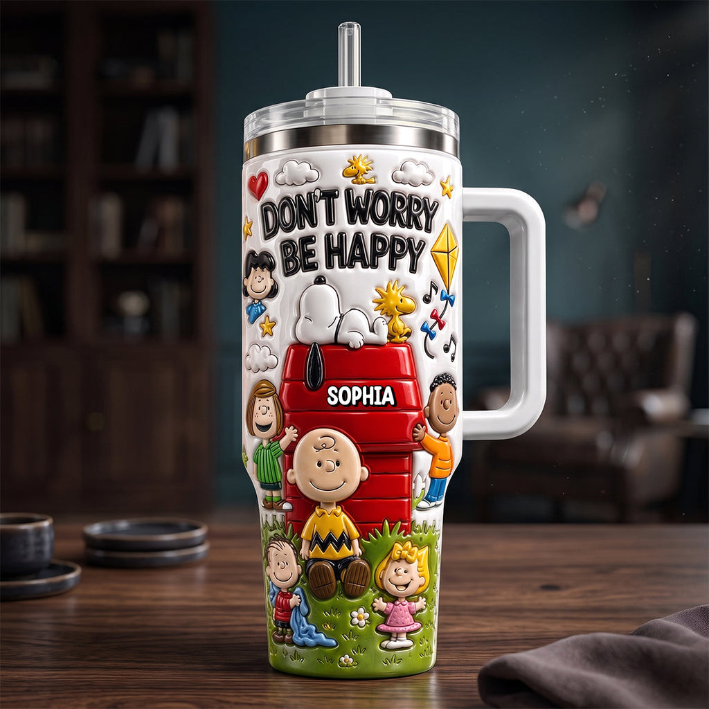 Personalized Peanuts 40oz Tumbler with Handle - Unique Gift Tumbler GradoCreations