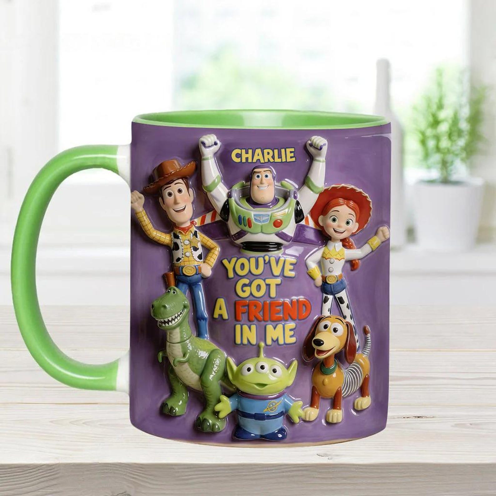 Personalized Toy Story Accent Mug with Custom Name Gift for Kids