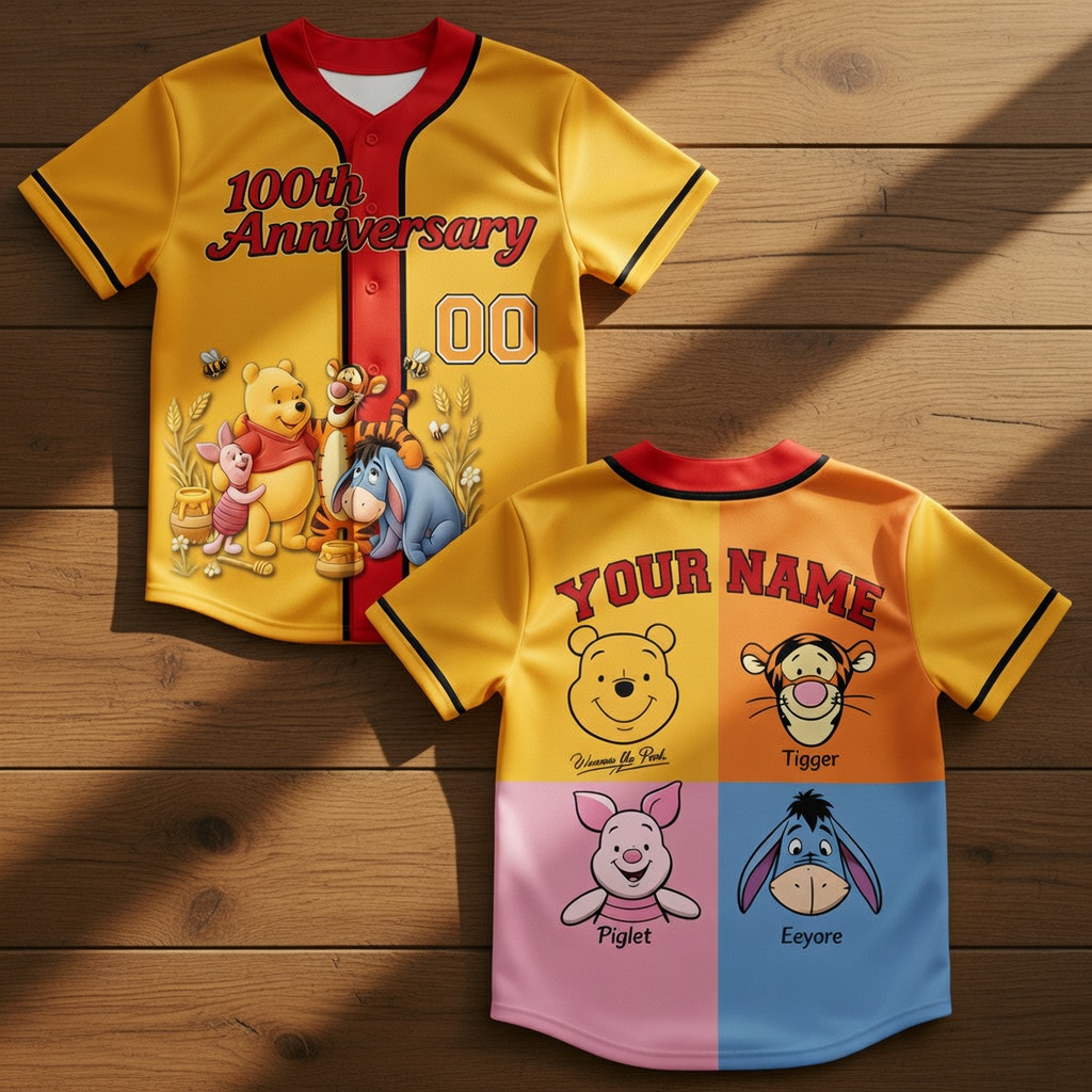 Personalized Movie-Themed Baseball Jersey for Kids & Adults - Custom Name, 100th Anniversary Gift