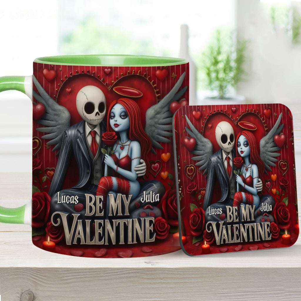 Personalized Spooky Be My Valentine Mug for Couples - Unique Gift Idea