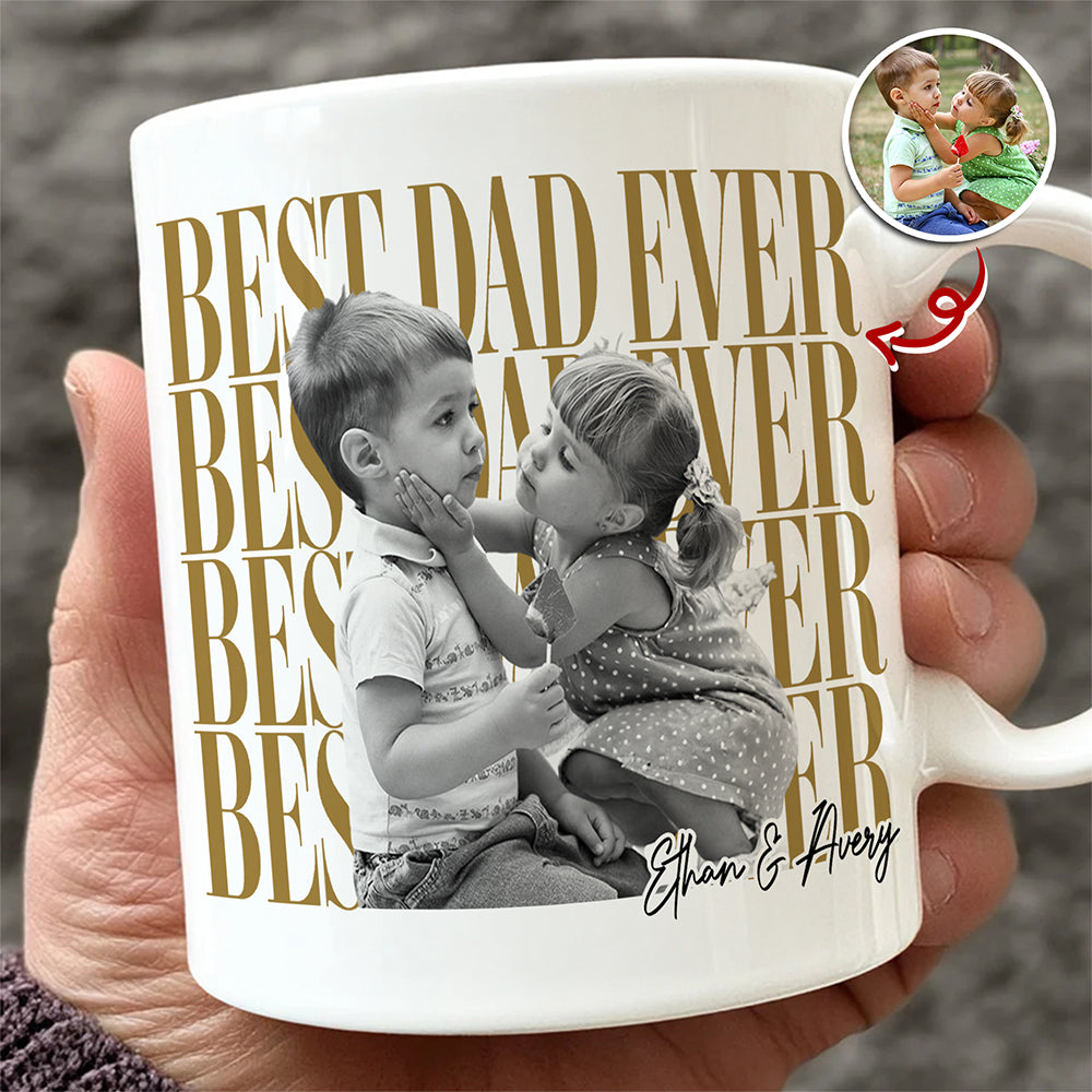 Personalized Vintage Photo Mug Custom Gift for Dad or Mom HN590 - mug GradoCreations