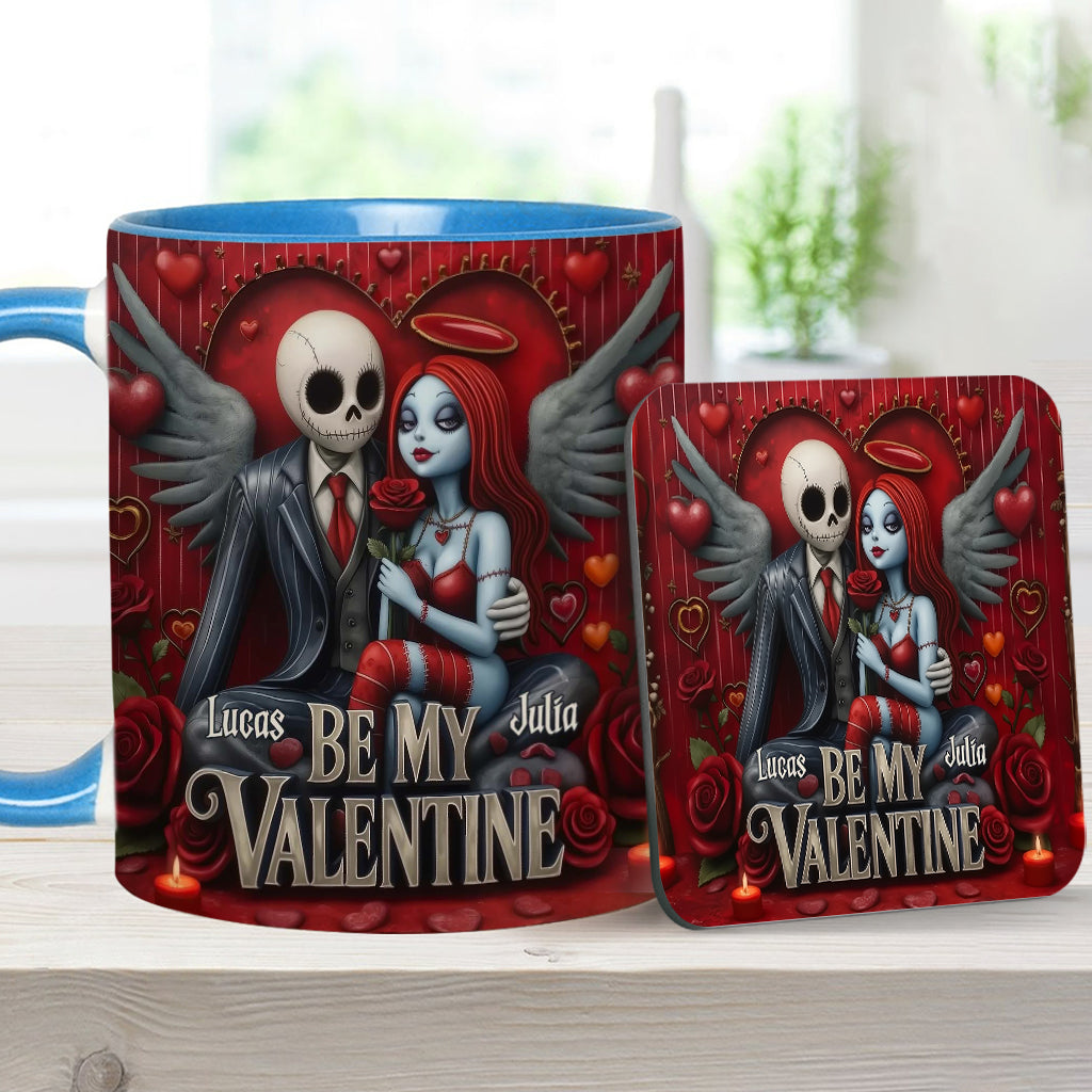 Personalized Spooky Be My Valentine Mug for Couples - Unique Gift Idea
