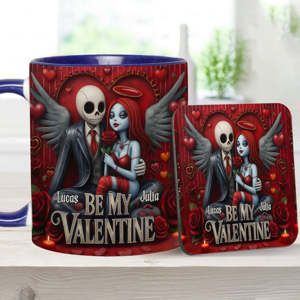 Personalized Spooky Be My Valentine Mug for Couples - Unique Gift Idea