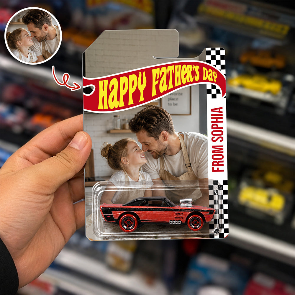 Personalized Hot Wheels Packaging Photo Keepsake Gift for Dad HN590 - Hot Wheels GradoCreations