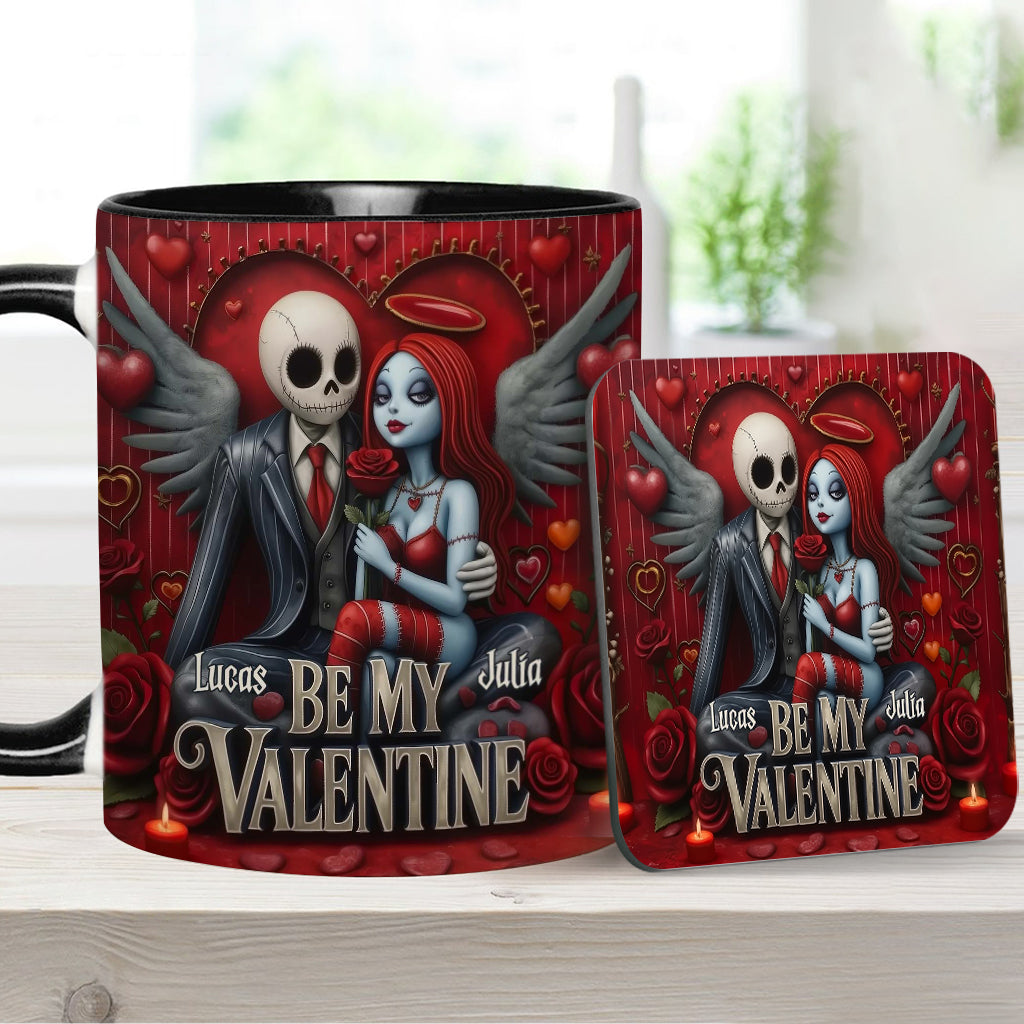 Personalized Spooky Be My Valentine Mug for Couples - Unique Gift Idea
