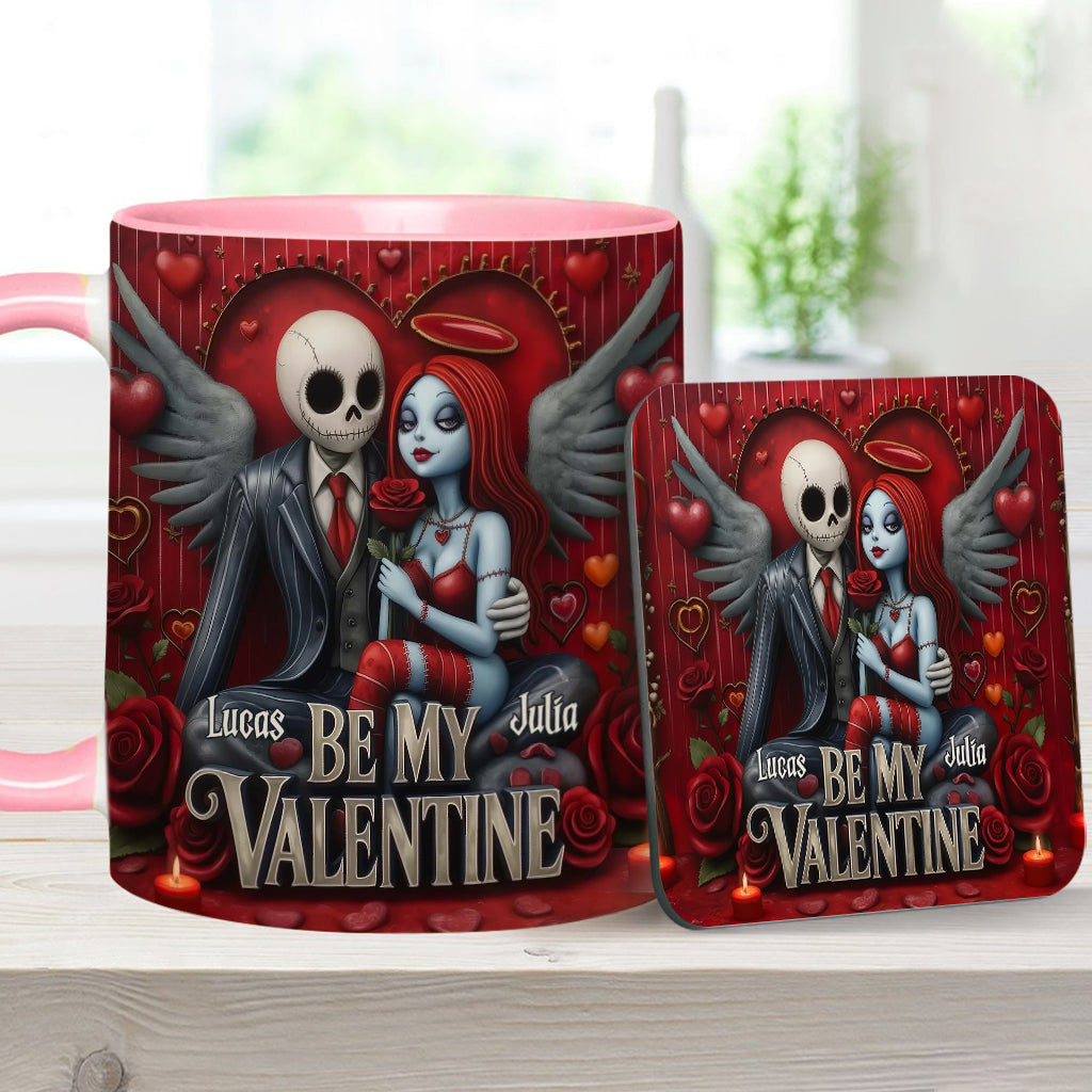Personalized Spooky Be My Valentine Mug for Couples - Unique Gift Idea