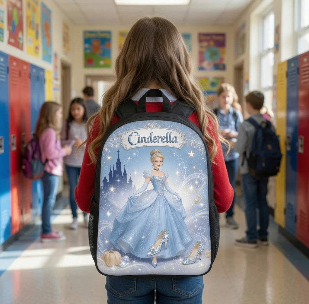 Personalized Princess Backpack Set with Lunch Bag & Water Bottle | Back to School Gift