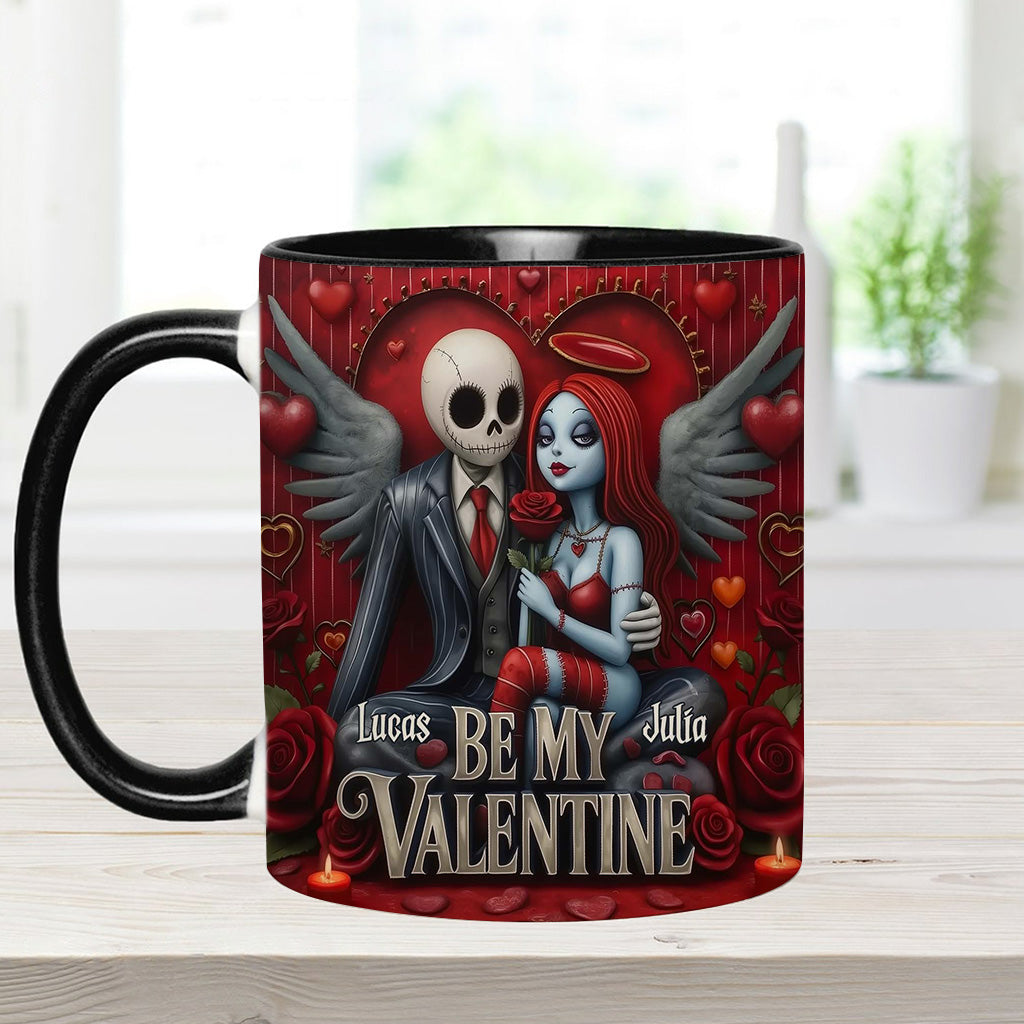Personalized Spooky Be My Valentine Mug for Couples - Unique Gift Idea