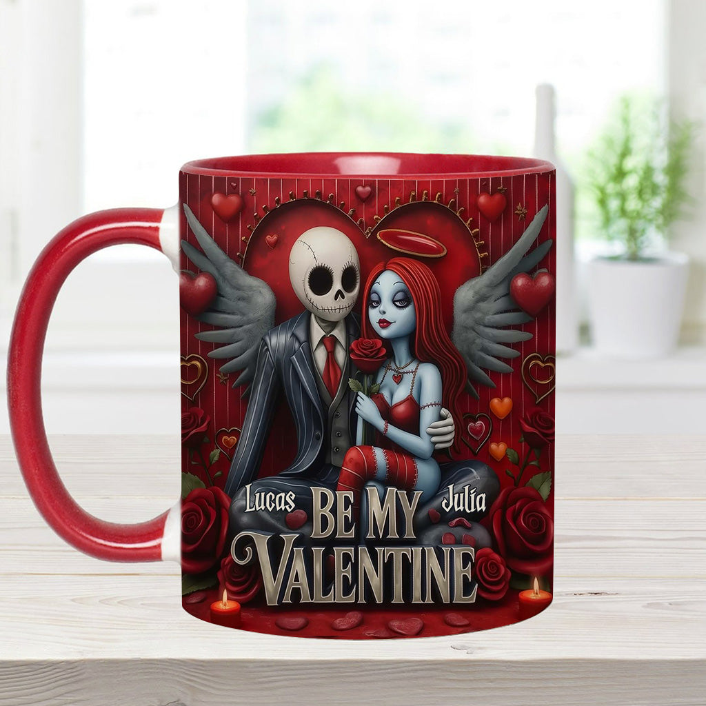 Personalized Spooky Be My Valentine Mug for Couples - Unique Gift Idea