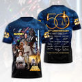 Personalized Star Wars 50th Anniversary All Over Shirt Gift for Movie Fans