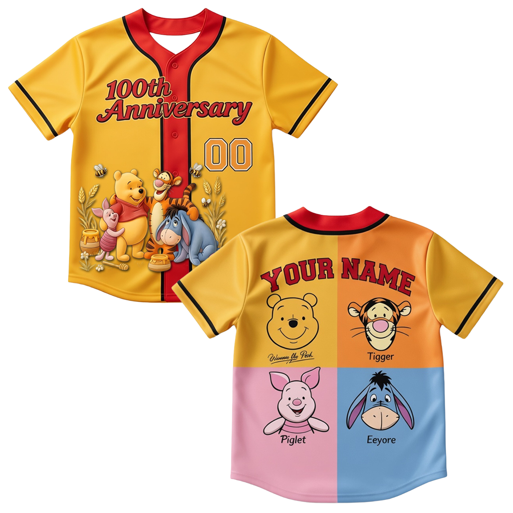 Personalized Movie-Themed Baseball Jersey for Kids & Adults - Custom Name, 100th Anniversary Gift