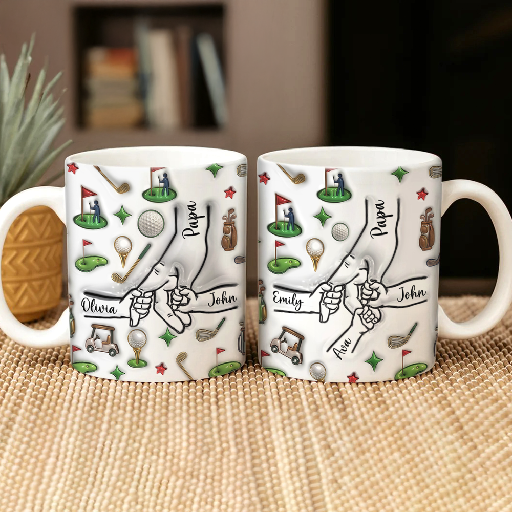 Personalized 3D Mug Custom Kids Names Gift for Dad HN590 - 3D Mug GradoCreations