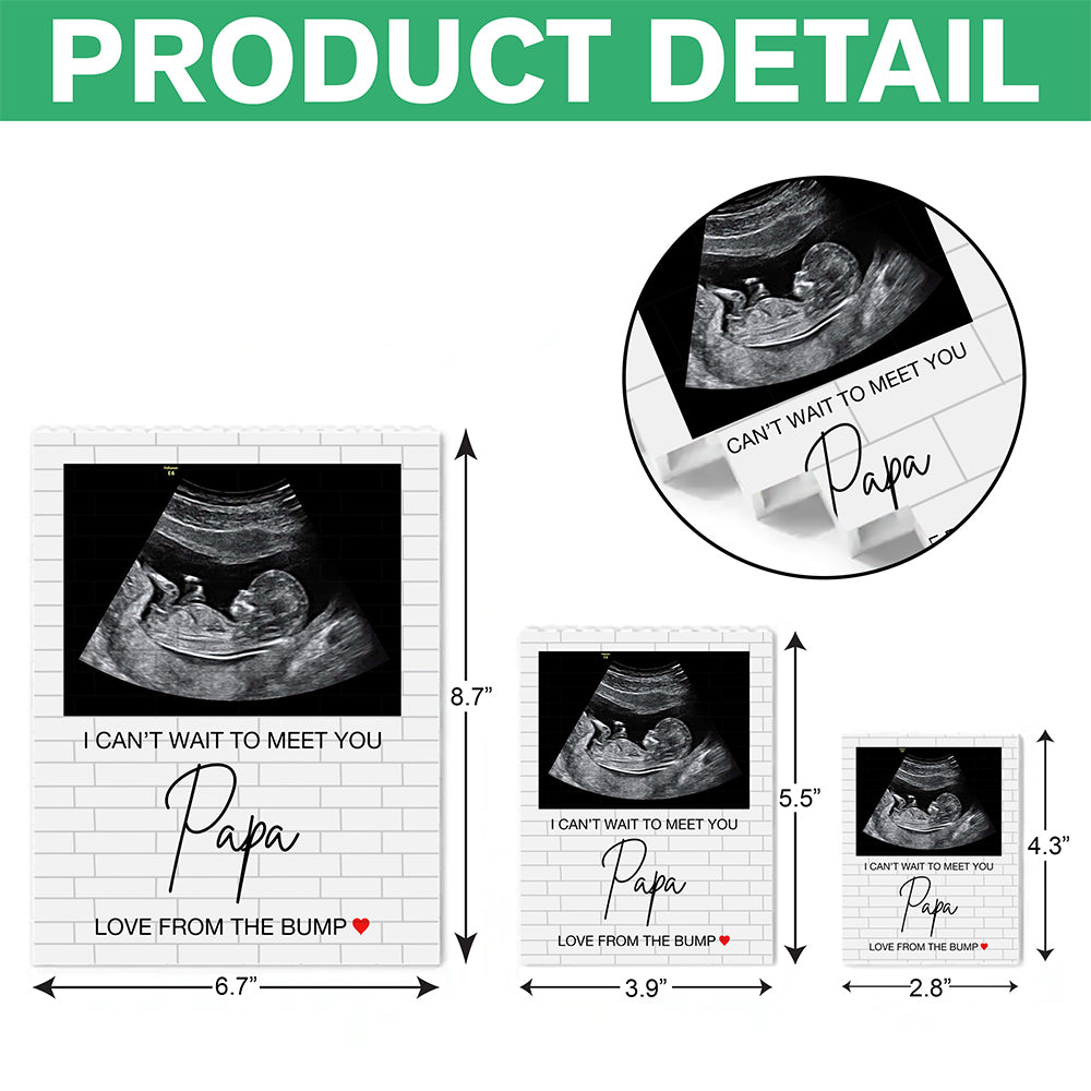 Personalized Baby Scan Building Block Gift for Daddy HN590 - Building Blocks GradoCreations