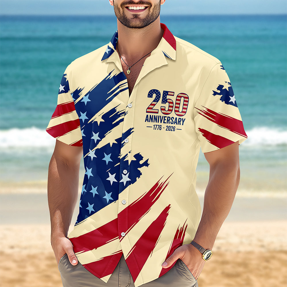 Personalized Patriotic Hawaii Shirt American Flag 4th of July Gift HN590 - AOP Hawai Shirt GradoCreations