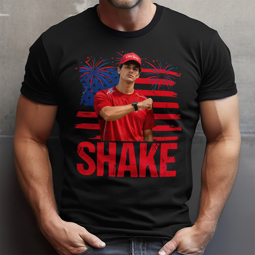 Personalized Photo Comfort Shirt American Flag Gift for Dad Comfort Shirt GradoCreations
