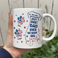 Personalized Dog Dad Mug American Flag Gift for Dog Lover HN590 - mug GradoCreations
