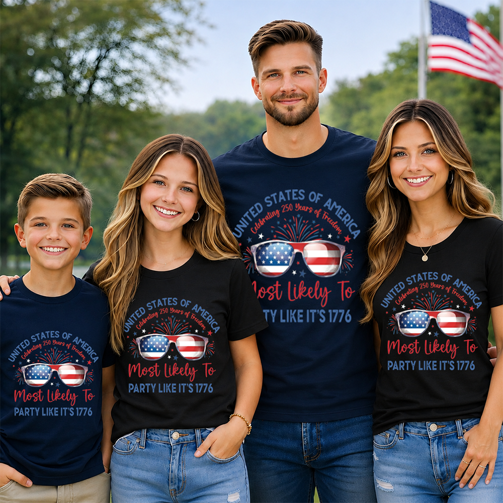 Personalized Family T-Shirt USA 250th Anniversary Gift HN590 - Tshirt GradoCreations