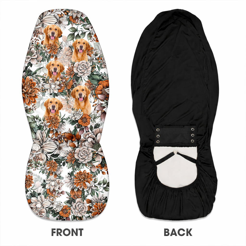 Personalized Photo Floral Aloha Hawaiian Car Seat Cover Gift HN590 - Car Seat Cover GradoCreations