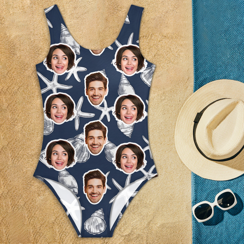 Personalized Photo Swimsuit Custom Design for Her Summer Gift HN590 - Swimsuit GradoCreations