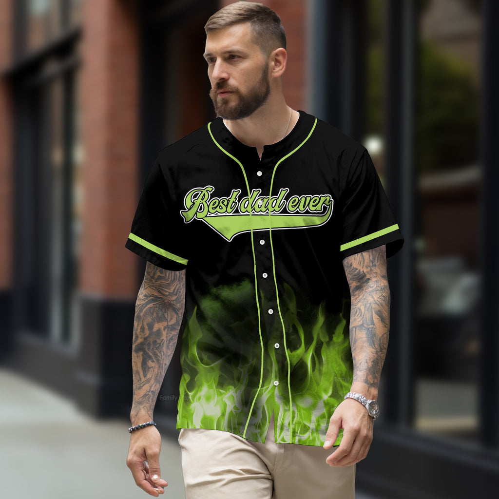 Personalized Baseball Jersey Best Dad Ever Gift for Him