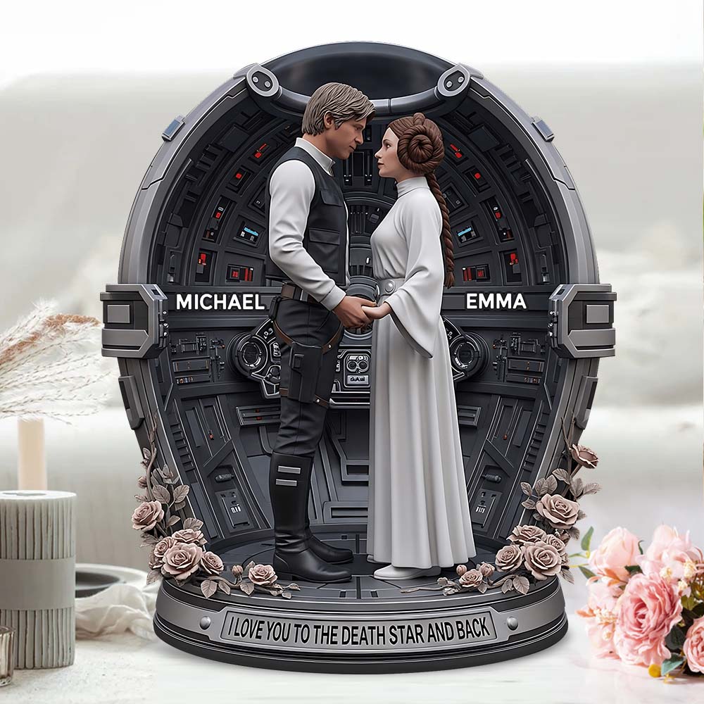 Personalized Acrylic Plaque Love You To The Death Star Gift for Couples