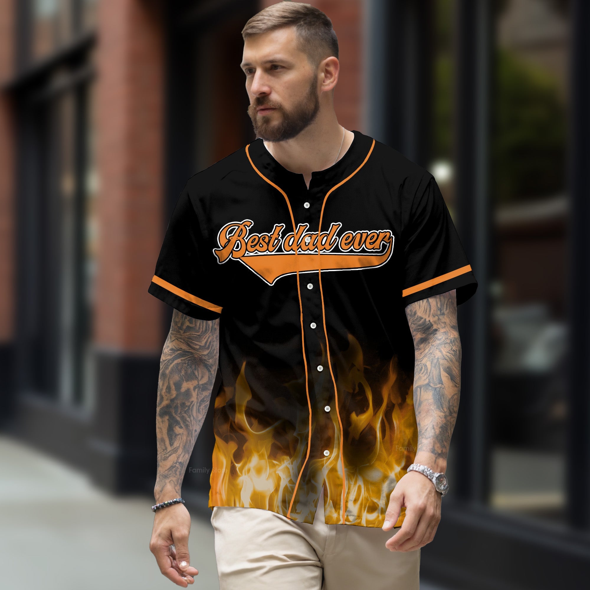 Personalized Baseball Jersey Best Dad Ever Gift for Him