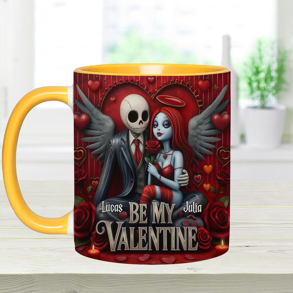 Personalized Spooky Be My Valentine Mug for Couples - Unique Gift Idea