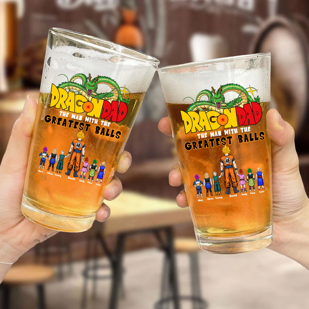Personalized Beer Glass Gift for Dad with Custom Design Beer Glass GradoCreations