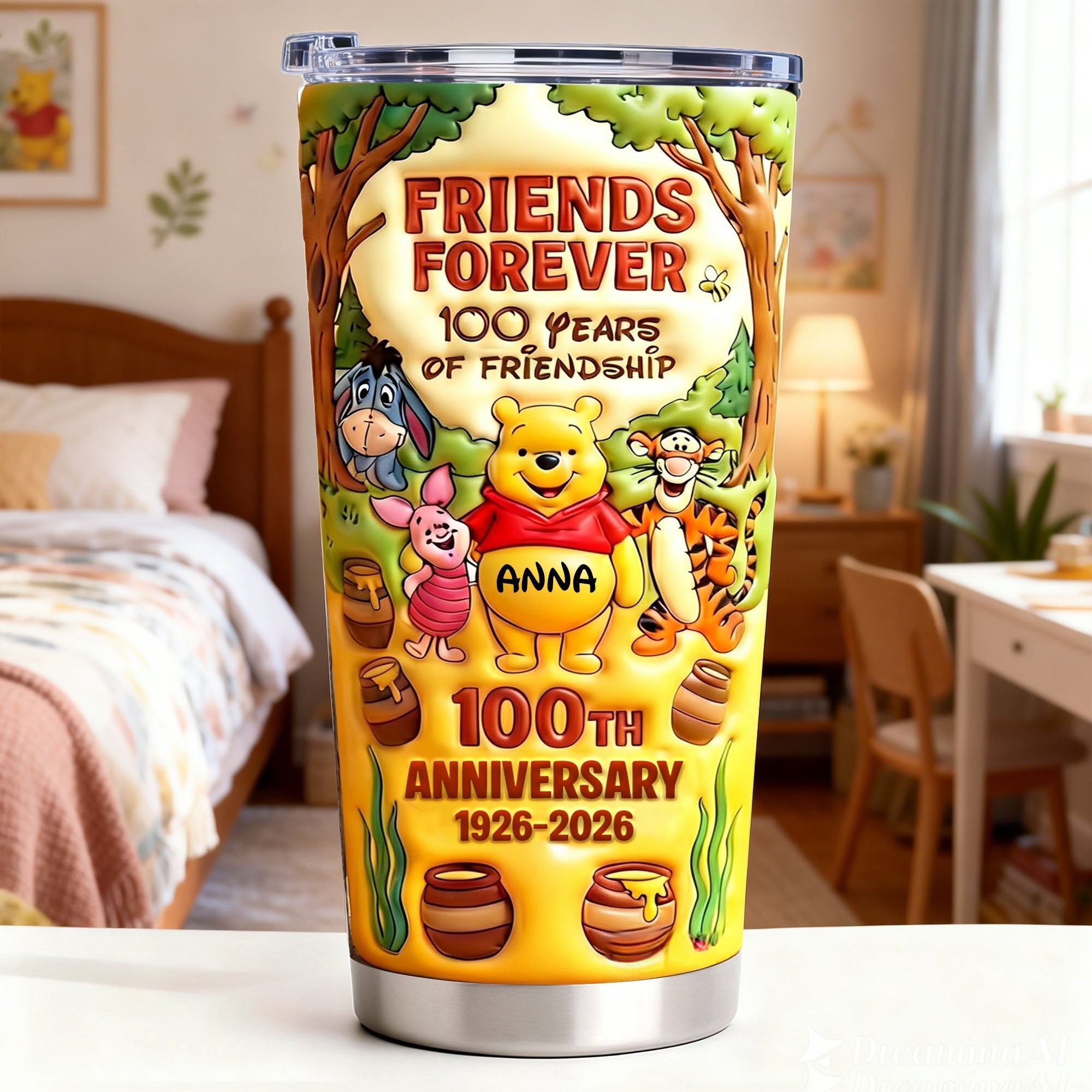 Personalized Disney Tumbler 100th Anniversary Gift for Friends