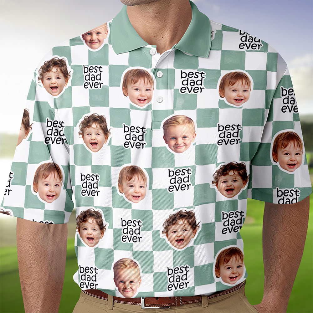 Personalized Baby Face Polo Shirt Gift for Dad or Mom HN590 - Men's Polo Shirt GradoCreations