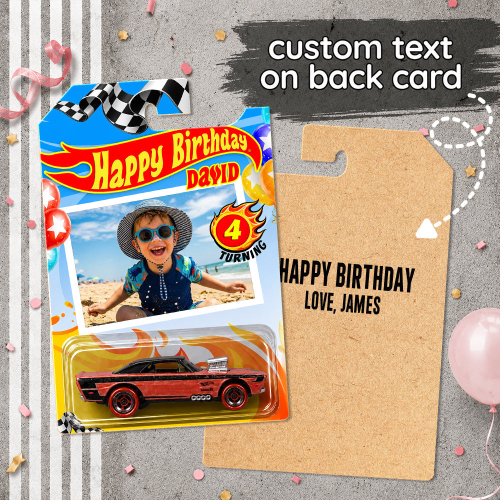 Personalized Photo Hot Wheels Car Custom Birthday Gift HN590 - Hot Wheels GradoCreations