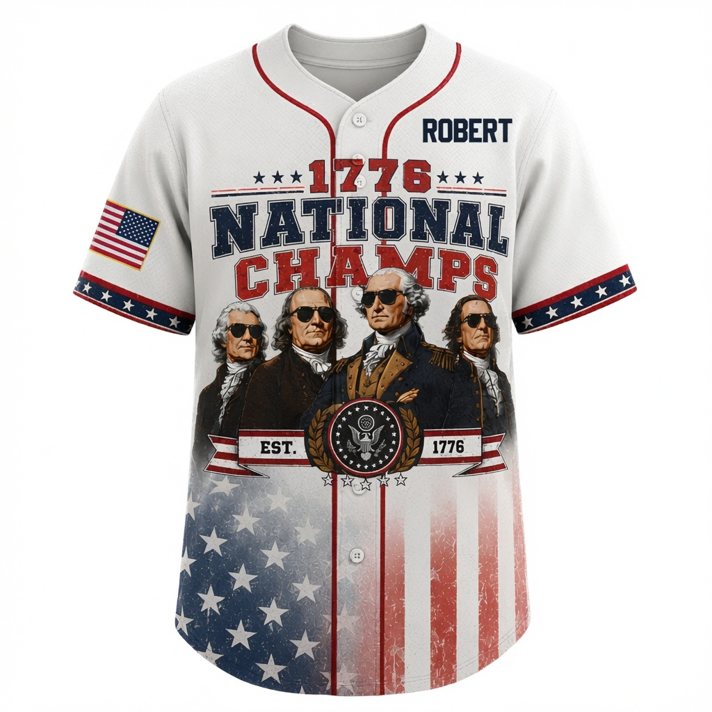 Personalized USA Anniversary Baseball Jersey for Adults & Kids – Gift for Patriots