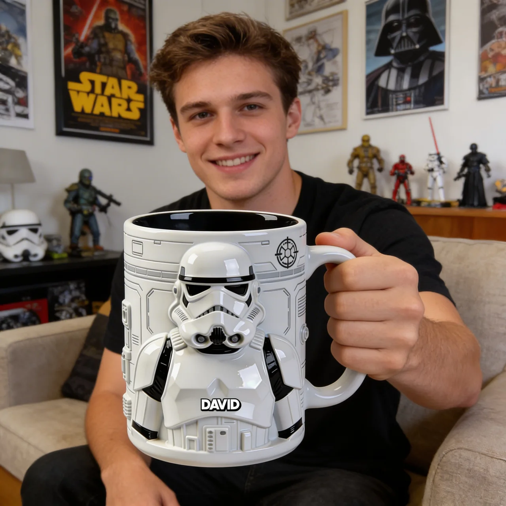 Personalized Darth Vader Accent Mug Custom Name Gift for Movie Fans Mug GradoCreations
