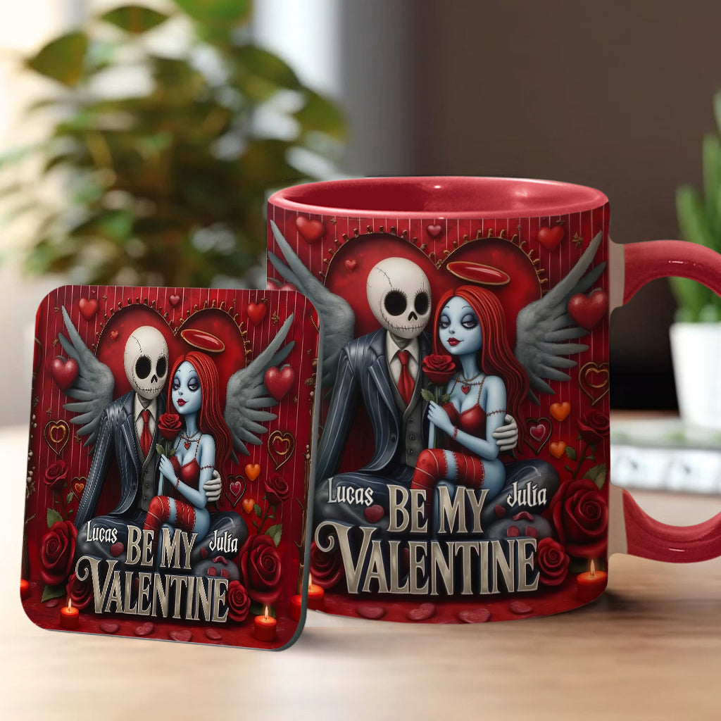 Personalized Spooky Be My Valentine Mug for Couples - Unique Gift Idea