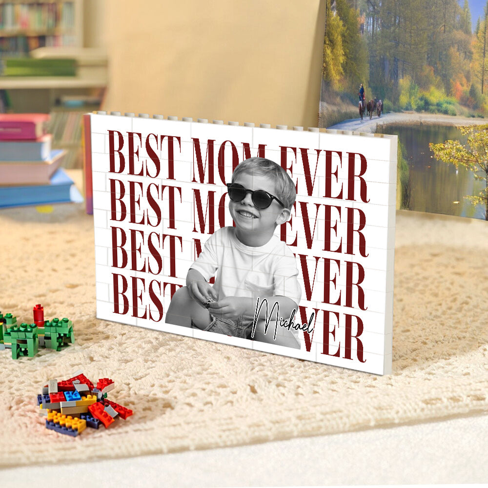 Personalized Vintage Photo Building Blocks Gift for Dad/Mom HN590 - Building Blocks GradoCreations