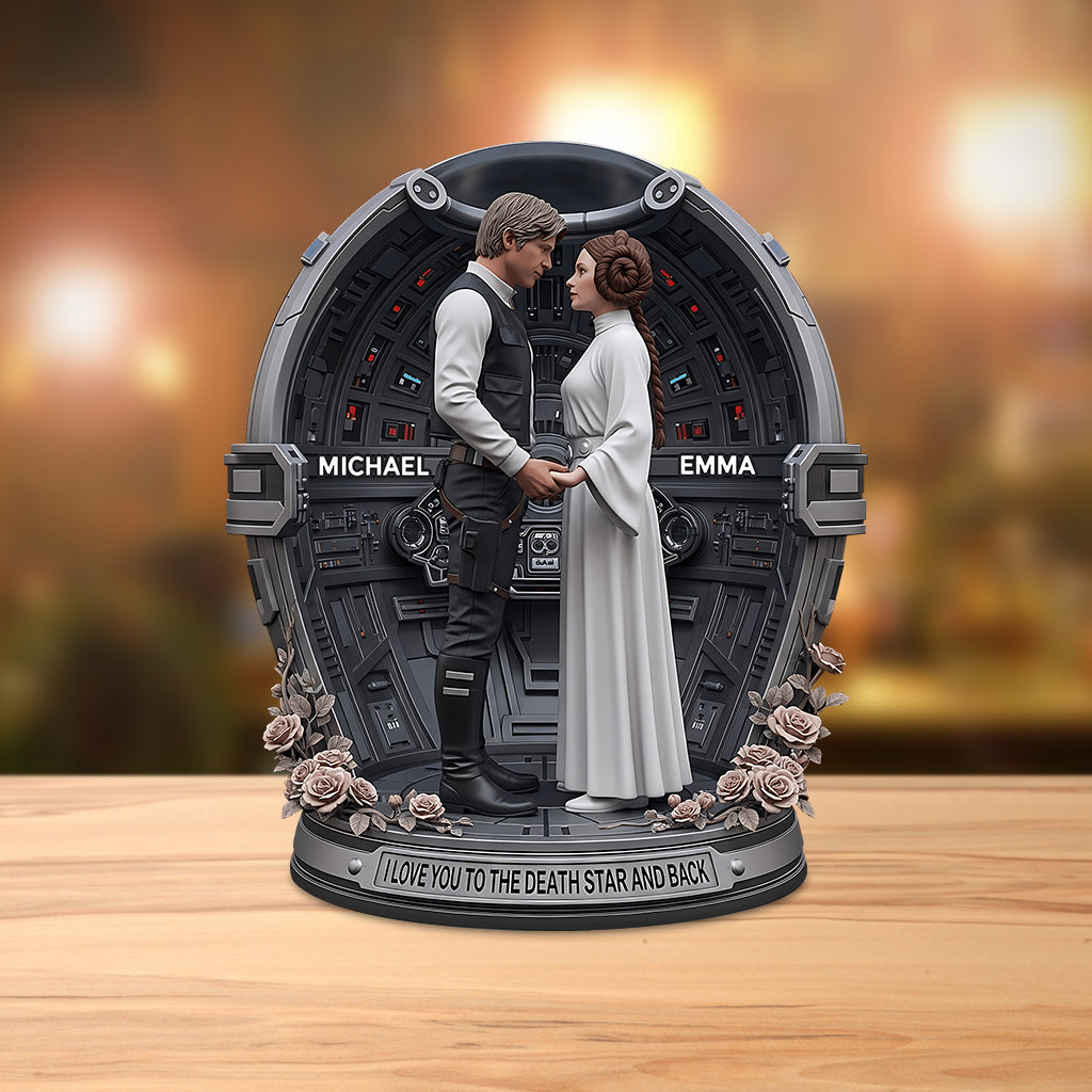 Personalized Acrylic Plaque Love You To The Death Star Gift for Couples
