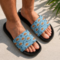 Custom Photo Slide Sandals Personalized Gift for Dog Dad HN590 - Slide Sandals GradoCreations