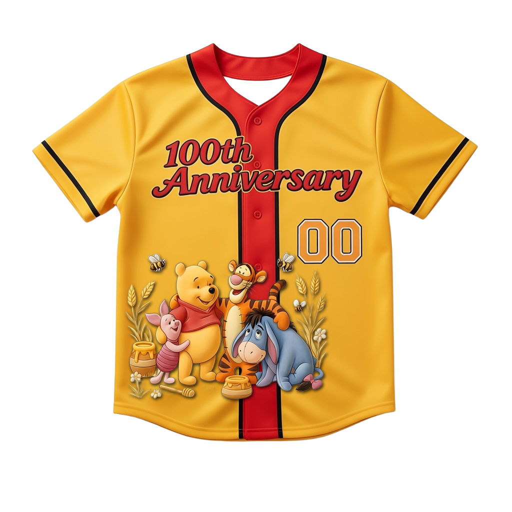 Personalized Movie-Themed Baseball Jersey for Kids & Adults - Custom Name, 100th Anniversary Gift