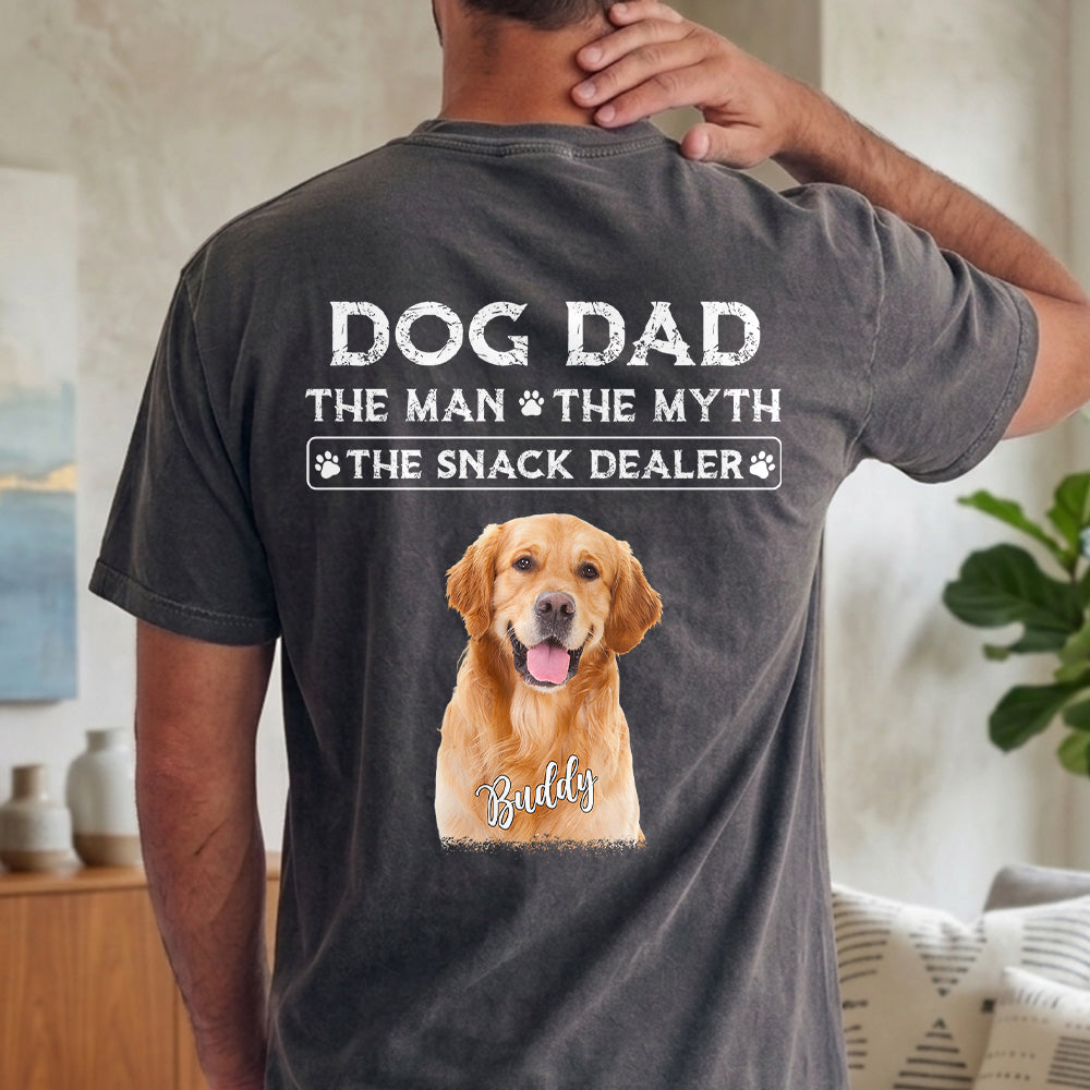 Personalized Dog Dad Comfort Shirt Funny Gift Idea for Him Comfort Shirt Back GradoCreations