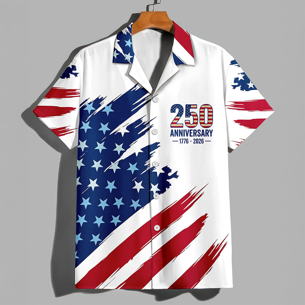 Personalized Patriotic Hawaii Shirt American Flag 4th of July Gift HN590 - AOP Hawai Shirt GradoCreations
