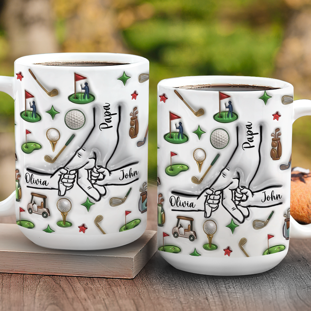 Personalized 3D Mug Custom Kids Names Gift for Dad HN590 - 3D Mug GradoCreations