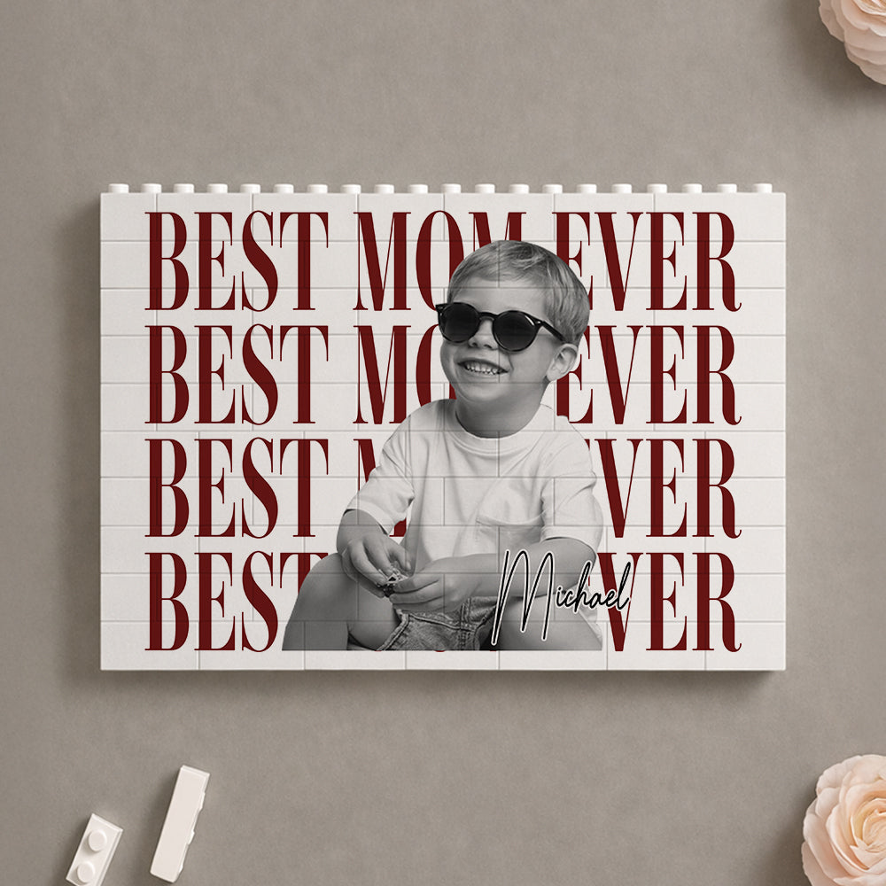 Personalized Vintage Photo Building Blocks Gift for Dad/Mom HN590 - Building Blocks GradoCreations