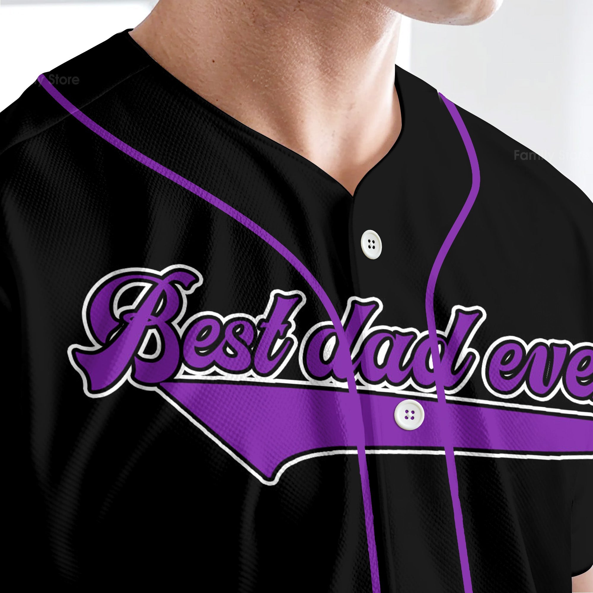 Personalized Baseball Jersey Best Dad Ever Gift for Him
