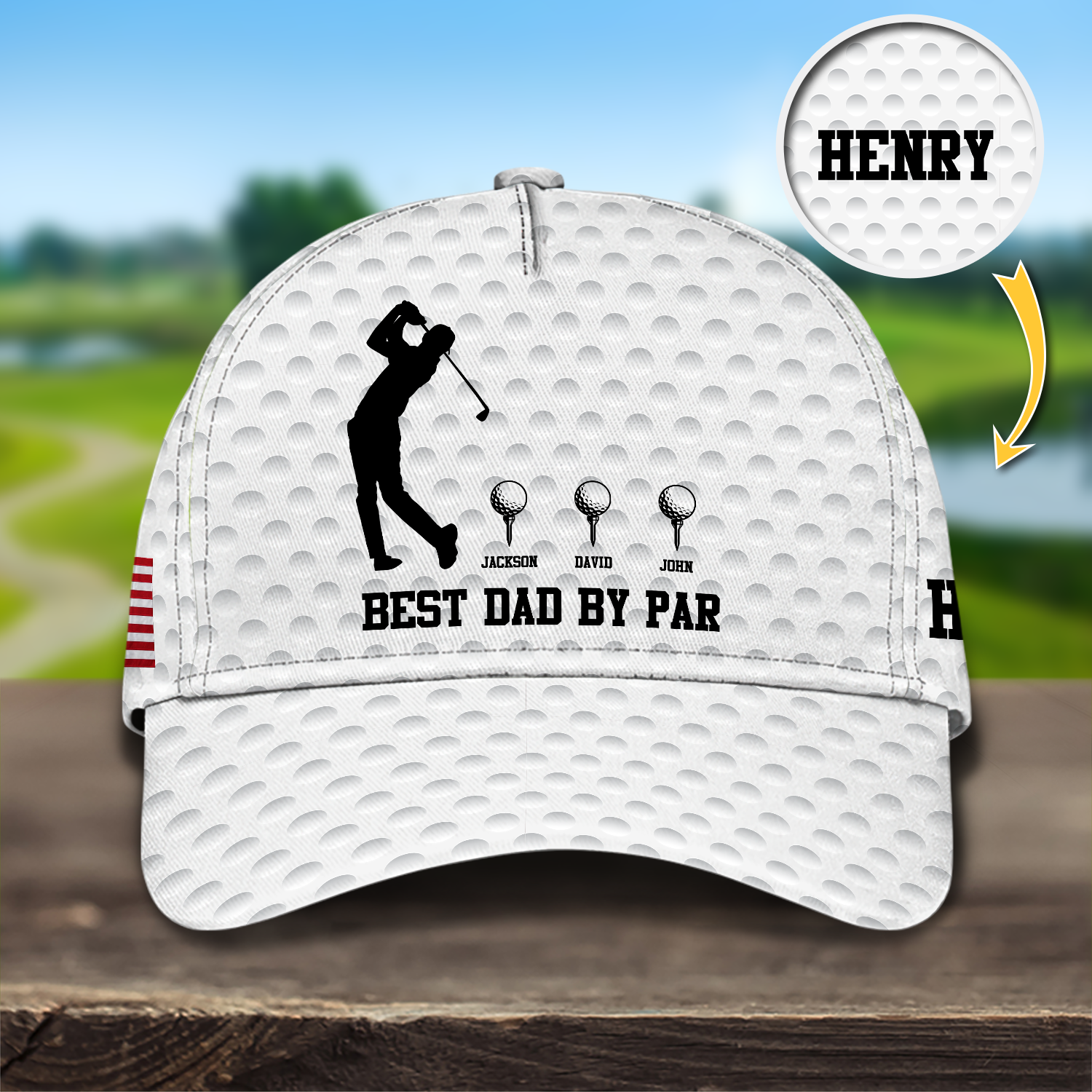 Personalized Golf Cap Best Dad Gift Custom Name for Father's Day HN590 - AOP Cap GradoCreations